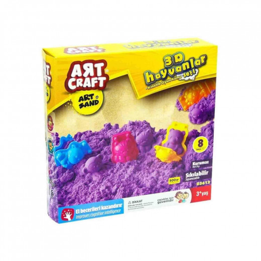 Art Craft 500 gr 3D Animals Modelling Play Sand Set