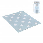 بطانية قطن للأطفال 80 × 100 × 1 سم لون ازرق من كامبرس