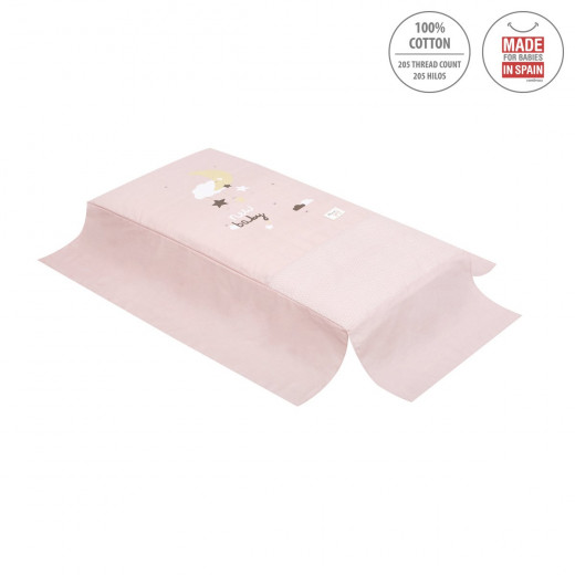 Cambrass - Set 2 Pcs.bedspread W/s Cot 70 Be Moon Pink 70x140x3 cm