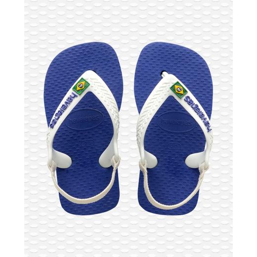 Havaianas Baby Brasil Logo II Marine Blue Size 19