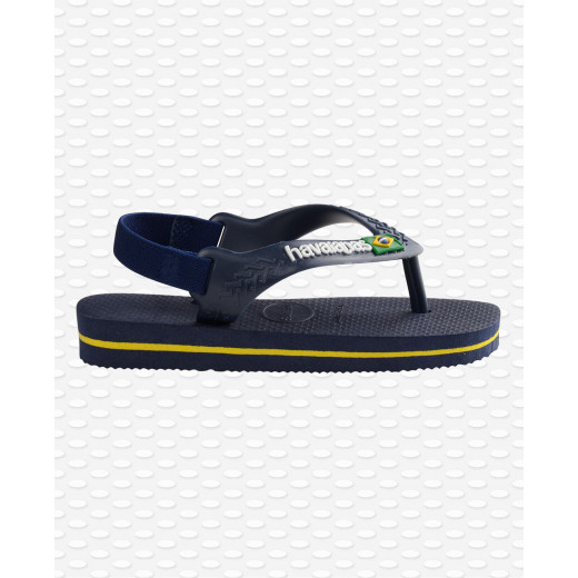 Havaianas Baby Brasil Logo II Navy Blue/citrus Yellow Size 23-24