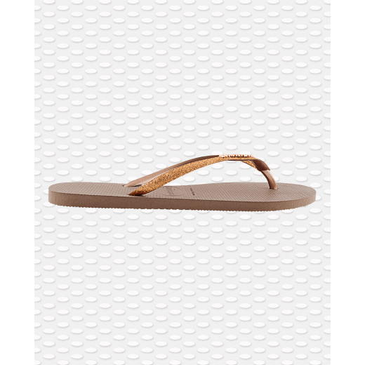 Havaianas Kids Slim Shiny Rose Gold Size 25-26