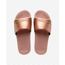 Havaianas Slide Brasil Rose/Gloden Blush Size 35-36