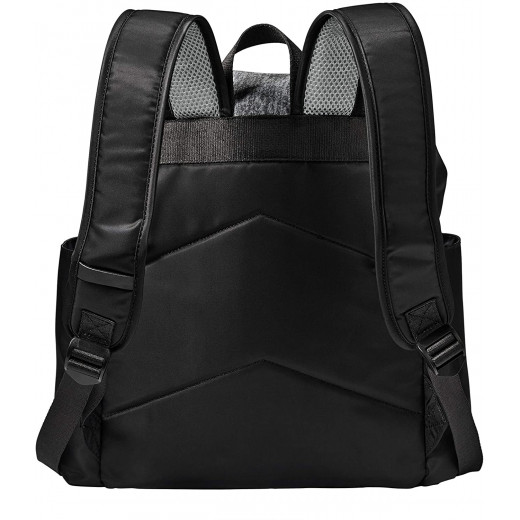 JJ Cole Mezona Cinch Top Backpack Diaper Bag Asphalt, Black