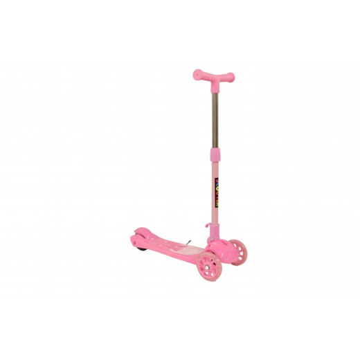 Scooter With two Front Wheels and One Back Wheel, Pink