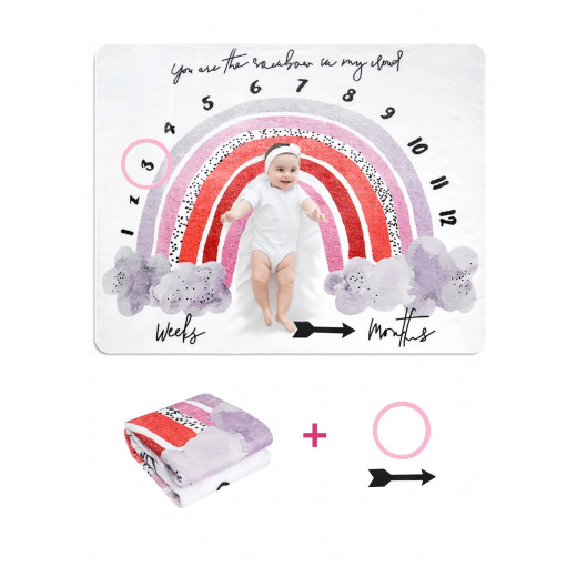 بطانية التصوير الفوتوغرافي بتصميم وشعار للجنسين حديثي الولادة