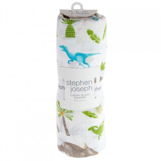 Stephen Joseph Muslin Blanket Dino