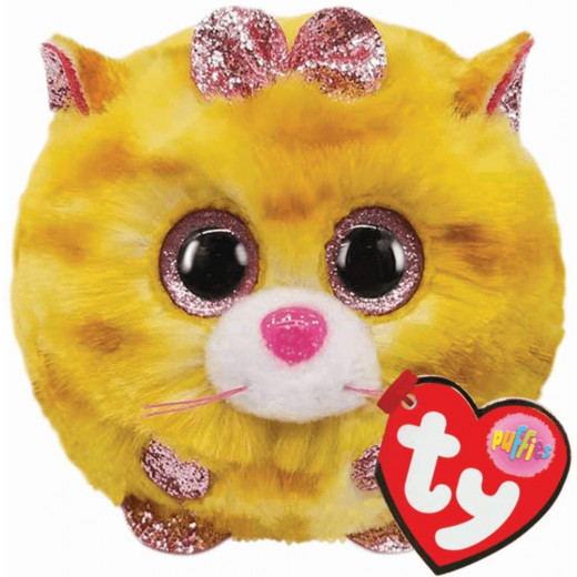 TY  Tabitha Cat Puffies Plush Toy, Multicoloured, 7cm