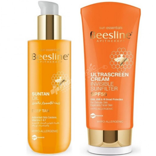 Beesline Suntan Oil Gold + Ultrascreen Cream Invisible Sunfilter Offer