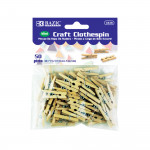 Bazic Mini Natural Clothespins Wood 50 Per Pack