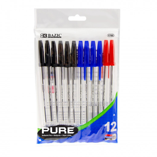 أقلام, متنوعة الألوان, 12  قلم من بازيك