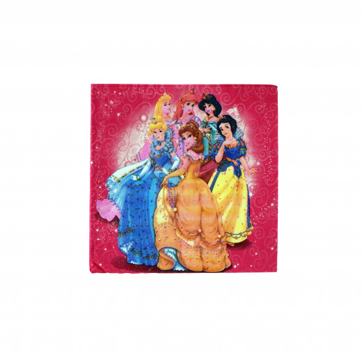 Disposable Paper Napkins for Kids, Pink Disney Princess Design , 20 pieces