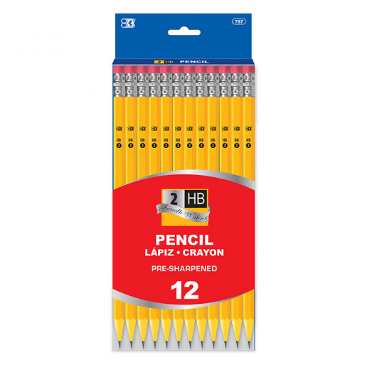 قلم رصاص أصفر مبرد مسبقًا (12 / عبوة) من بازيك