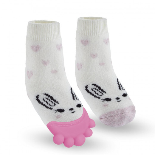 Babyjem teether socks pink