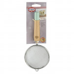 Dr.Oetker "Retro" Powder Sugar Sieve With Wooden Handle, Light Green/Brown/Silver, 10X22.5 cm