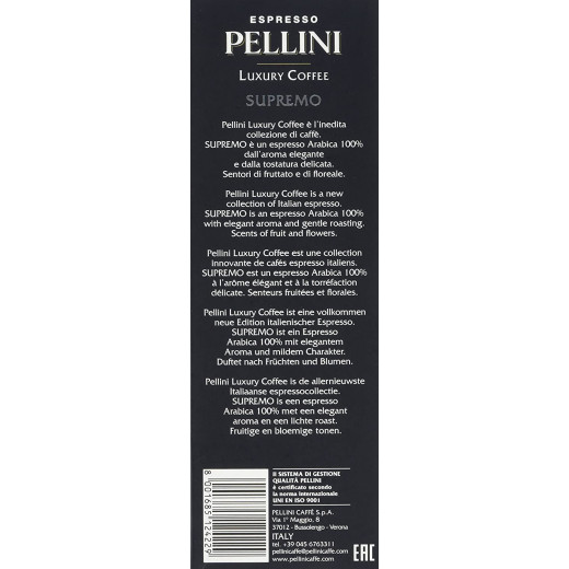 Pellini Supremo Ground Coffee 10 Caps 50g