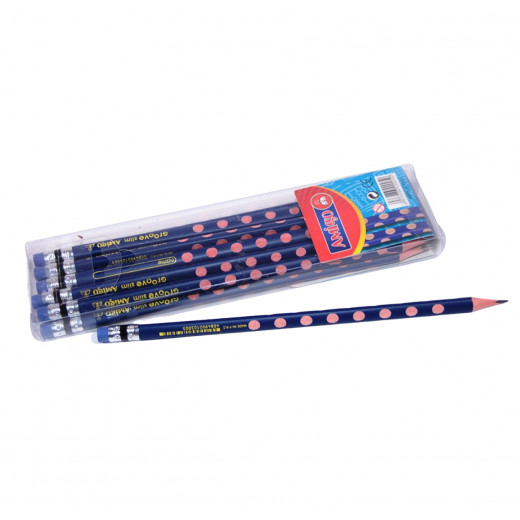 Amigo Pencils Set, 12 pieces, Blue
