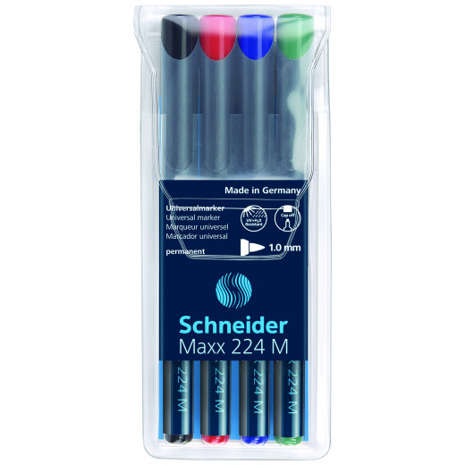 Schneider Maxx Permanent Universal Marker - 1.0 mm - 4 pcs/packaging