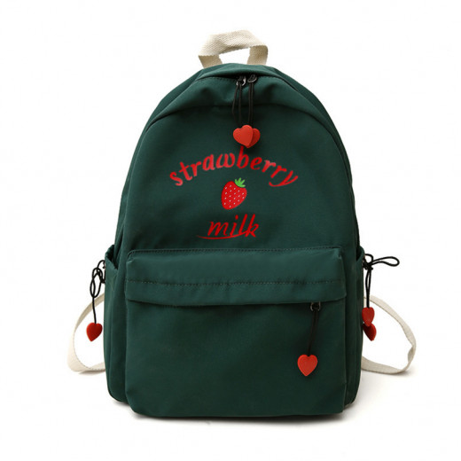 حقيبة كتف مدرسية بتصميم الياباني بحليب الفراولة, أخضر