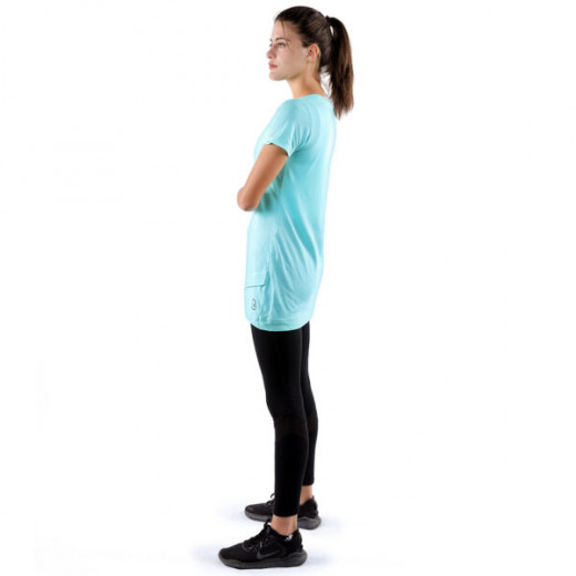 RB Women's Crossover T-Shirt, Medium,  Light Aquamarine