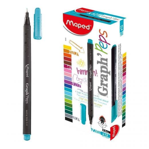 Maped Graph'Peps Fineliner 0.4mm Blue Sky, 1 Piece