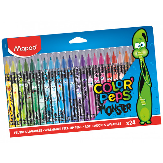 أقلام فلوماستر وحوش ملونة من مابيد بيبس أوشن 24
