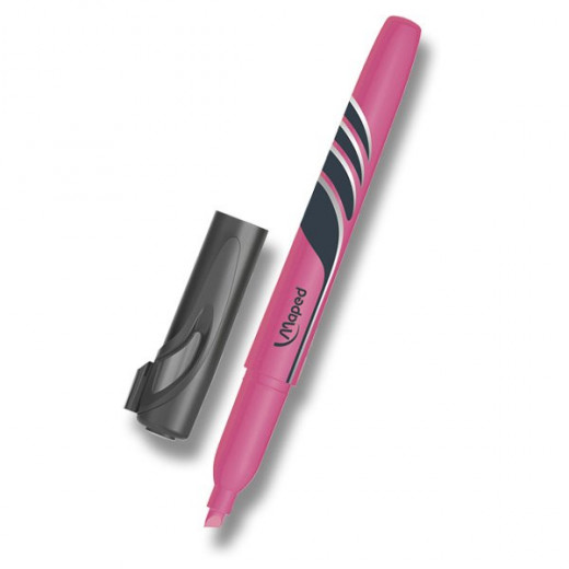 Maped Long Phosphorescent Marker Pen Pink