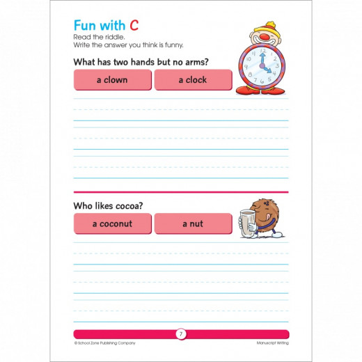 School Zone Book: Learn to Print Grades K-2 Workbook