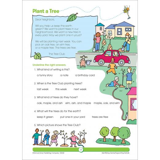 School Zone Book: Reading Activities Grades 2-3 Workbook