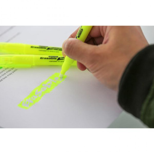 Bazic Yellow Erasable Highlighter (3/pack)