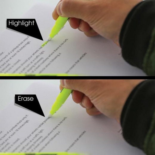 Bazic Yellow Erasable Highlighter (3/pack)