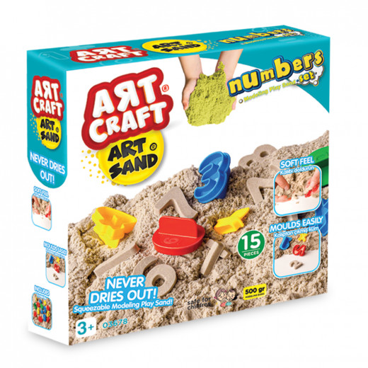 Art Craft Numbers Modelling Play Sand Set 500 Gr