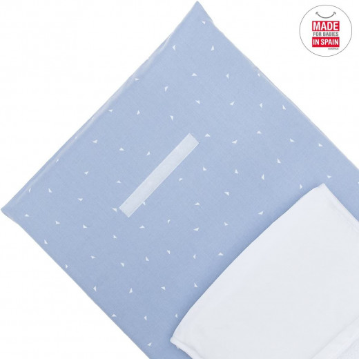 Cambrass Nappy Changing Mat With Pillow - Origami Blue