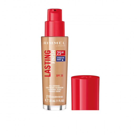 Rimmel London Lasting Finish 25hr Foundation With Hydration Boost, 210