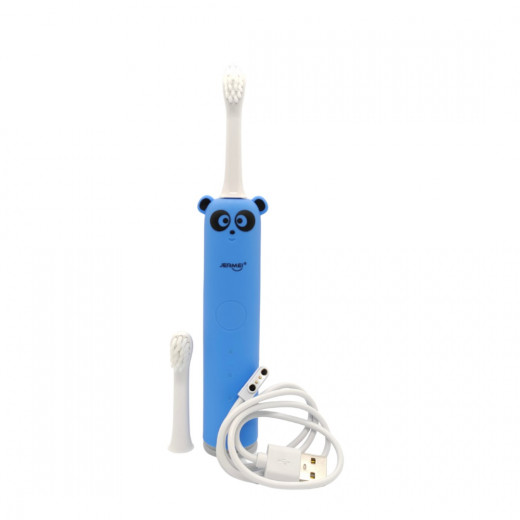 Jermei Children's Electric Toothbrush, Blue Color, Panda Design