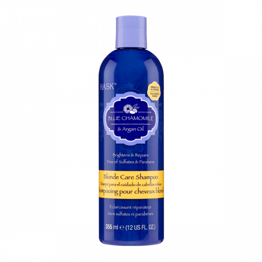 Hask Blonde Care Shampoo, Blue Chamomile and Argan Oil, 355ml