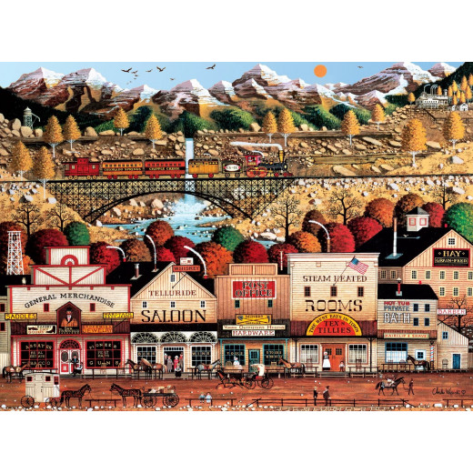 Buffalo Games Charles Wysock Sleepy Town West, 1000 Pieces