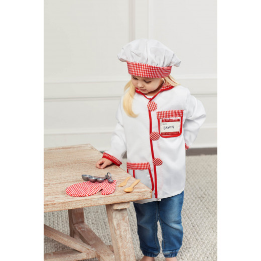 White Chef Halloween Costume, Free Size, 3-8 Years