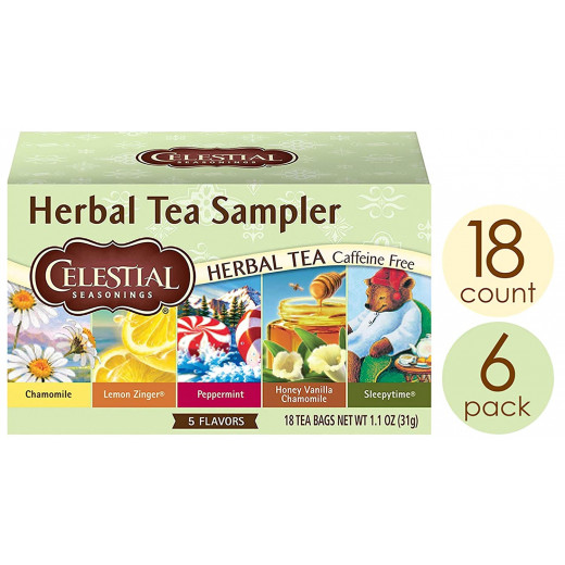 Celestial Herbal Tea Sampler Caffeine Free, 31gram