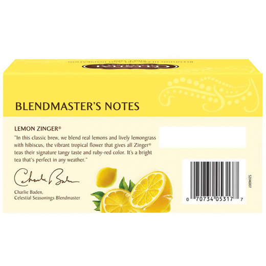 Celestial Lemon Zinger Tea Caffeine Free, 47gram