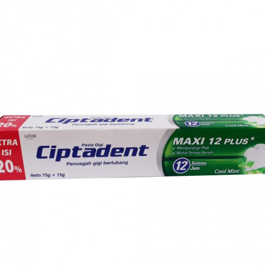 Ciptadent Cool Mint Toothpaste, 75g+20%
