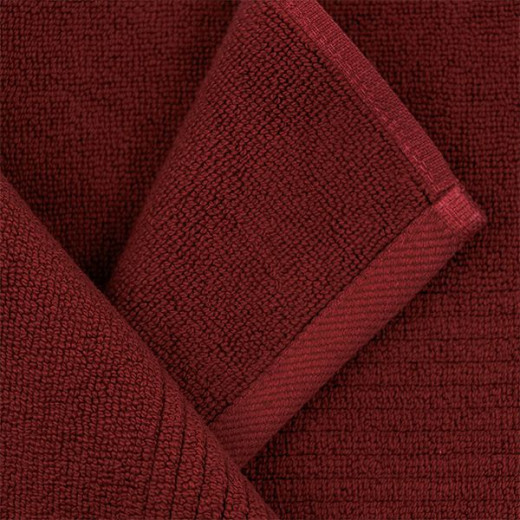 Nova Home Pretty Collection Bath Mat Towel, Cotton, Burgundy Color