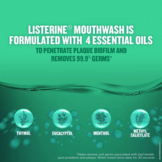 Listerine Fresh Burst Mouthwash, 500ml