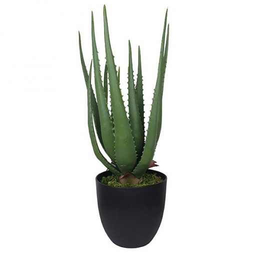 Nova home aloe artificial plant, green color, 55 cm