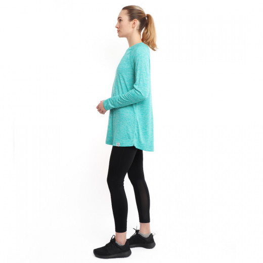 RB Women's Long Sleeve Training Top, Medium Size, Earth Green Color
