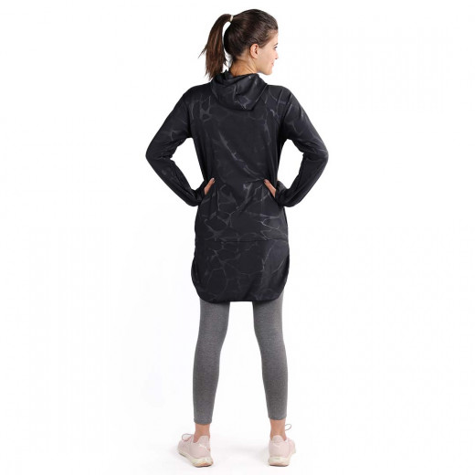 RB Women's Mid-length Running Hoodie, Large, Marable Black