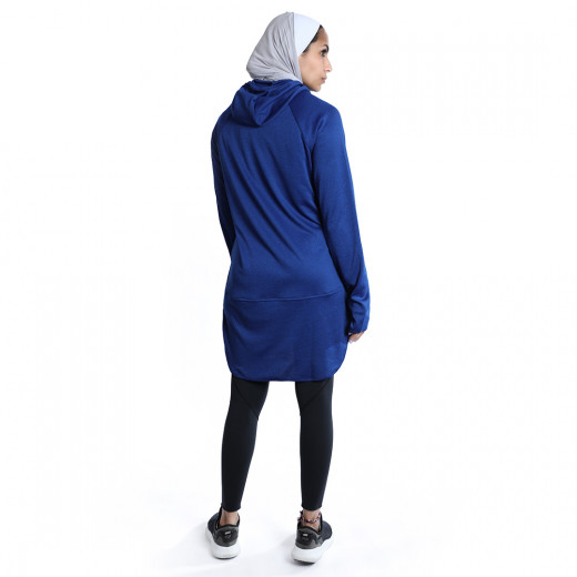 RB Women's Mid-length Running Hoodie, Medium Size, Royal Blue Color