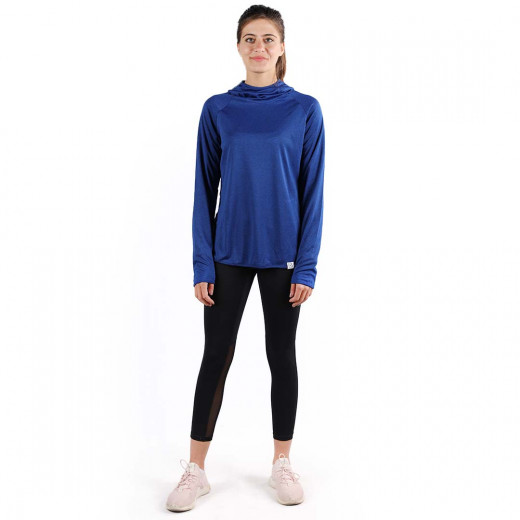 RB Women's Short Running Hoodie, X Large Size, Royal Blue Color