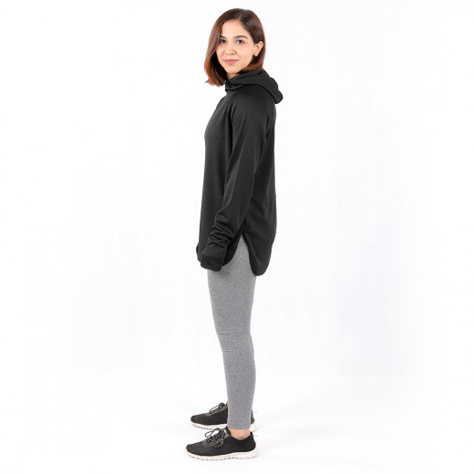 RB Women's Short Running Hoodie, Small Size, Black Color