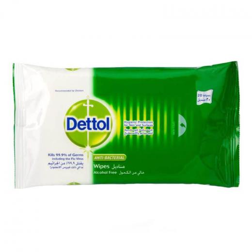 Dettol Anti Bacterial Original Skin Wipes, 20 Wipes